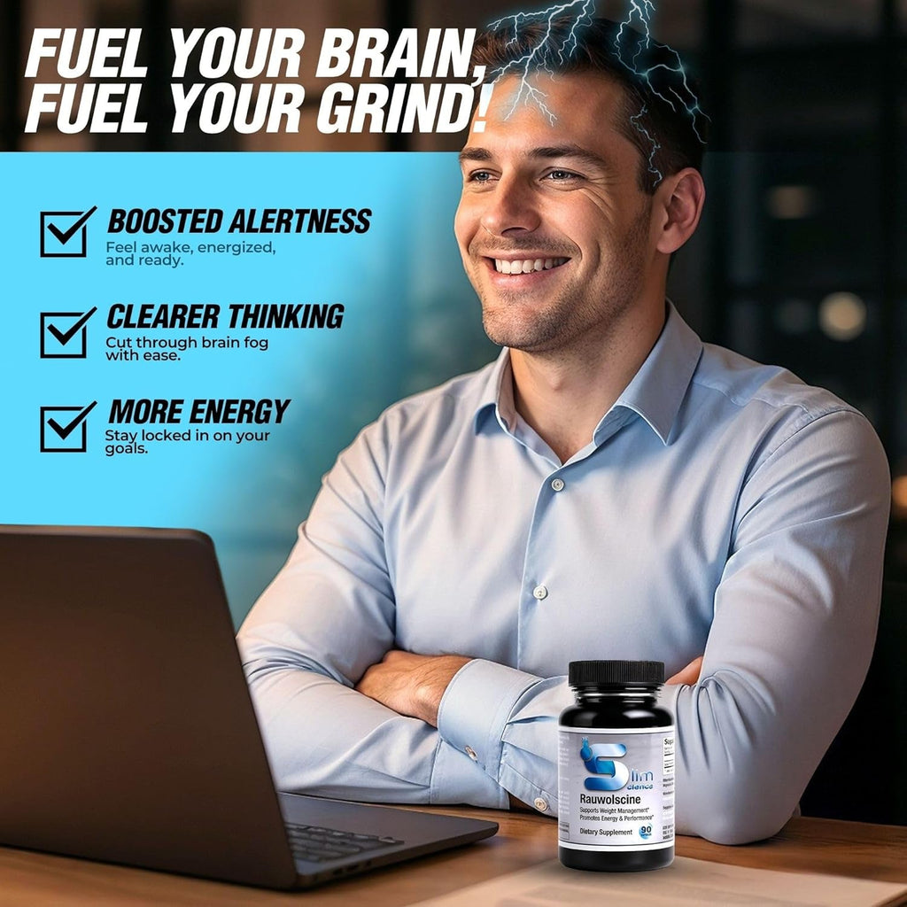 Rauwolscine Yohimbine HCL Dietary Supplement - 3Mg per Capsule, 90 Capsules Once a Day | Supports Energy, Focus, Performance and Healthy Metabolism