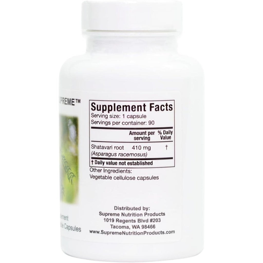 Supreme Nutrition Shatavari Supreme, 90 Pure Shatavari Root Vegetarian Capsules