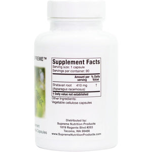 Supreme Nutrition Shatavari Supreme, 90 Pure Shatavari Root Vegetarian Capsules
