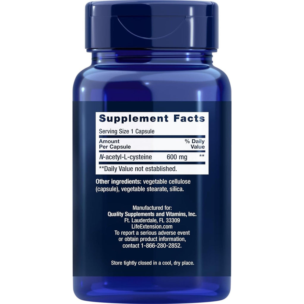 Life Extension N-Acetyl-L-Cysteine (NAC) 600Mg, 150 Capsules