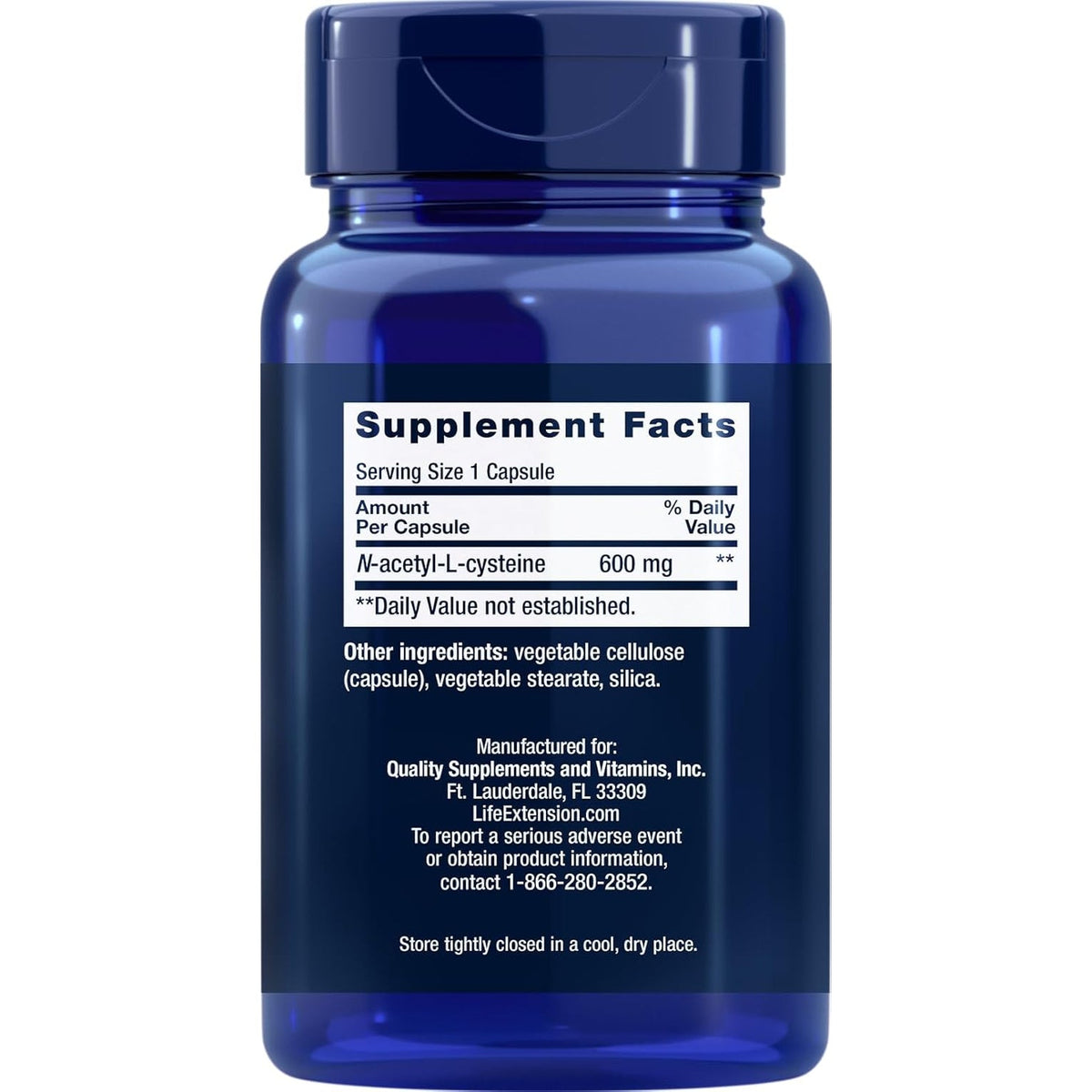 Life Extension N-Acetyl-L-Cysteine (NAC) 600Mg, 150 Capsules