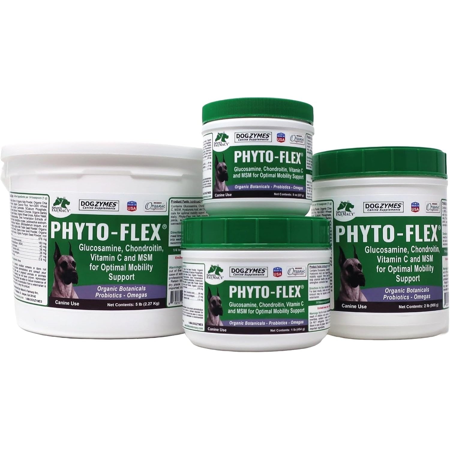 Dogzymes Phyto Flex - Glucosamine, Chondroitin, MSM and Hyaluronic Acid… (1 Pound)