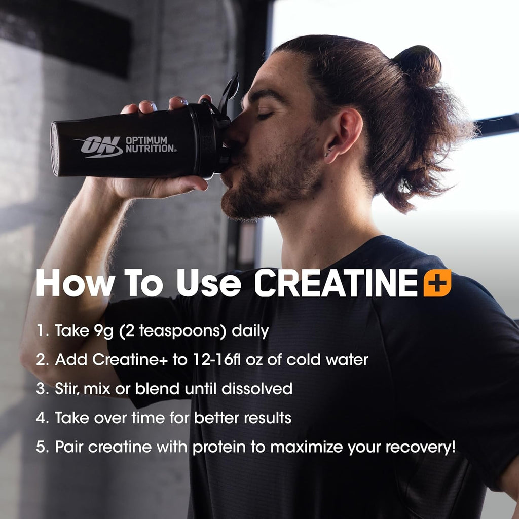 Optimum Nutrition Creatine Monohydrate plus Powder, Strawberry Peach Flavored Creatine Performance Blend, with Electrolytes for Hydration, Added Vitamins, 40 Servings, 360 Grams (Packaging May Vary)