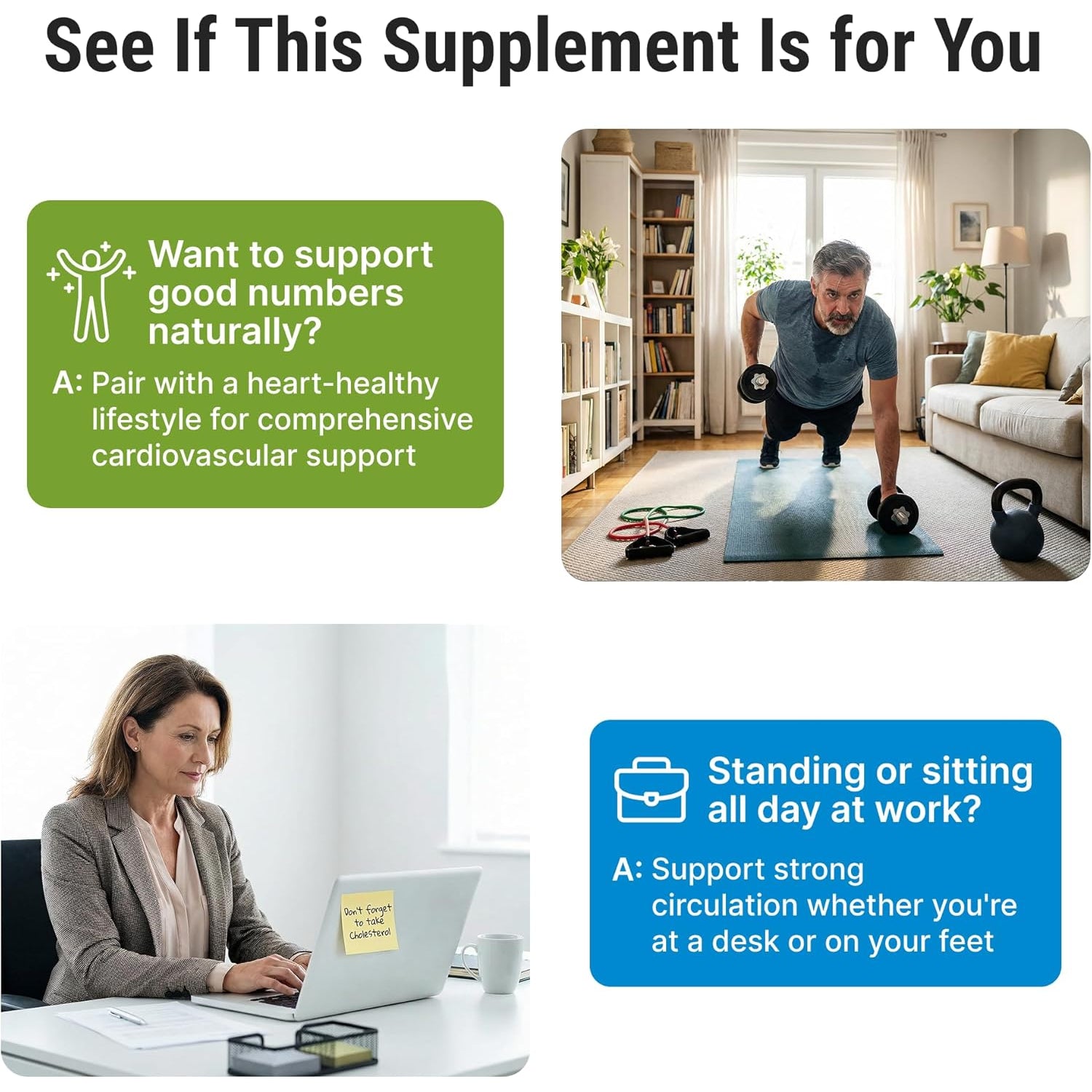 Cholesterol Supplement - All-Natural Ingredients to Support Normal Colesterol Levels. Supports Optimal Circulation. 60 Capsules