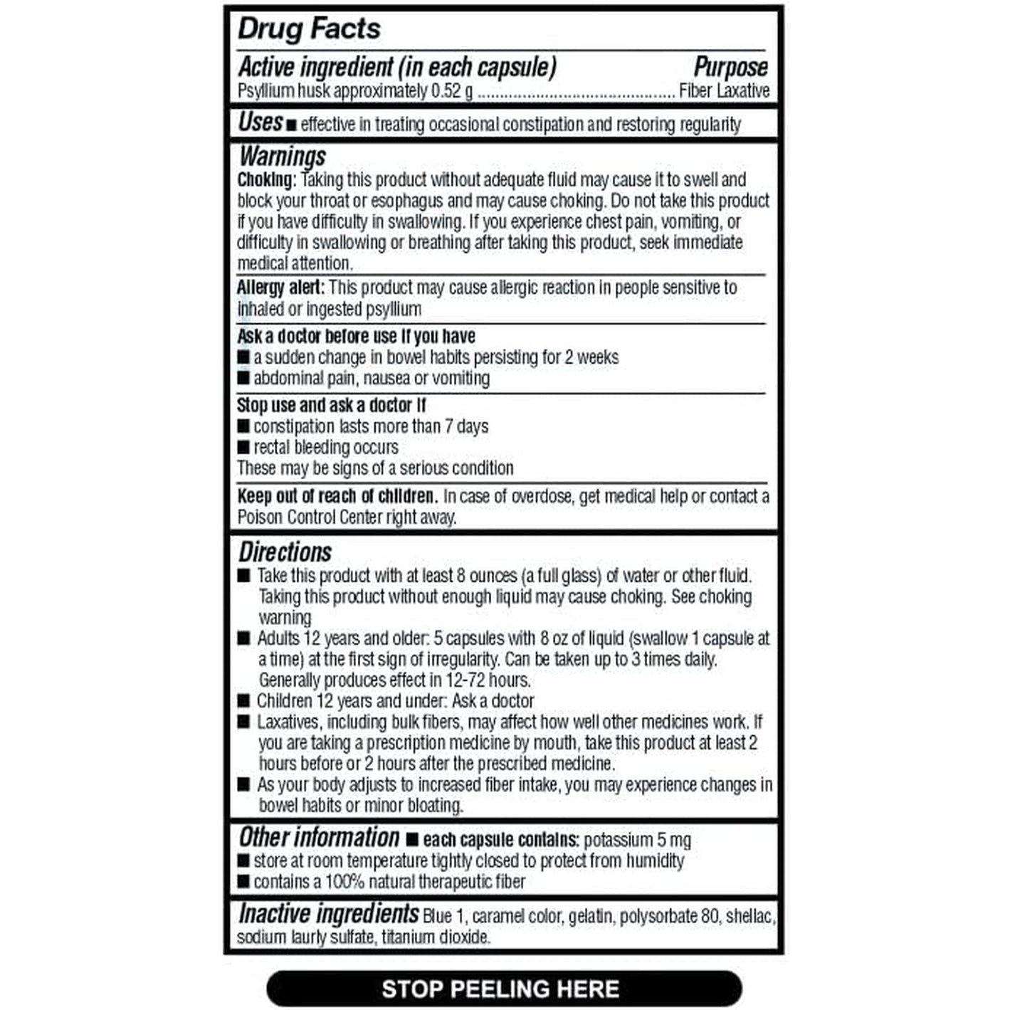 Quality Choice Daily Fiber Capsules for Regularity, 160 Count