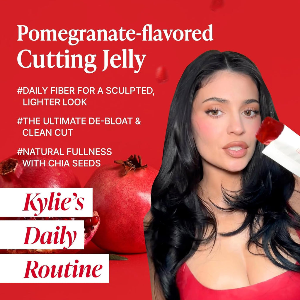 FOODOLOGY Coleology Cutting Stick Jelly (Pomegranate) – Dietary Fiber Supplement for Healthy Weight Management, Chia Seeds & Garcinia Cambogia, Korean Beauty with Collagen – 10 Sticks