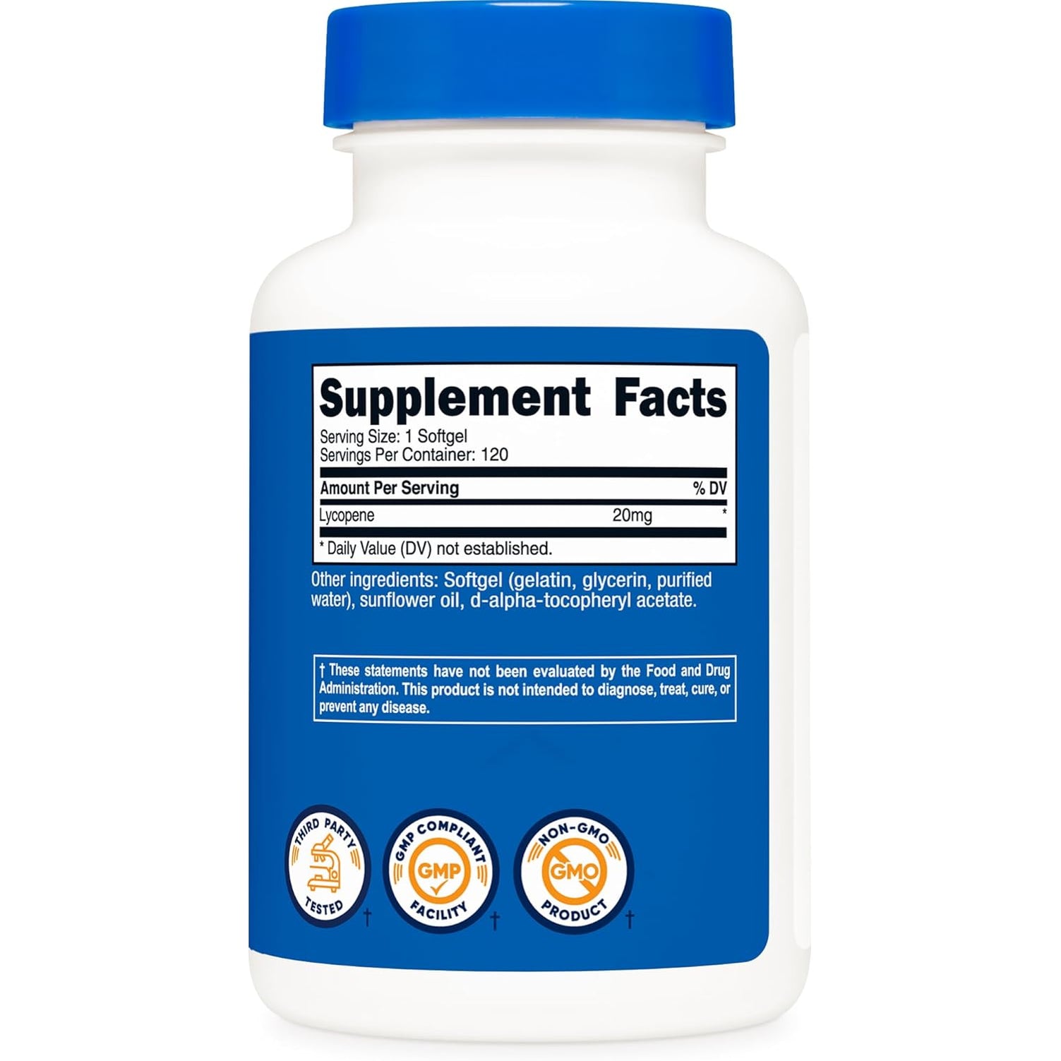 Nutricost Lycopene (20Mg) 120 Softgels - Gluten Free, Non-Gmo