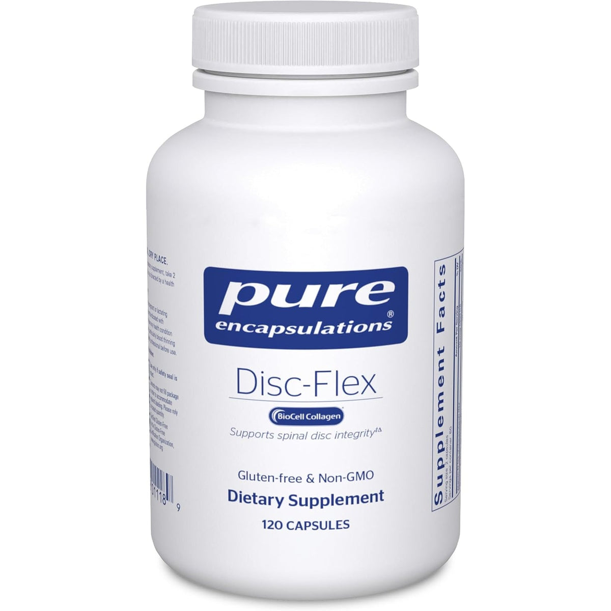 Pure Encapsulations Disc-Flex - Bone & Musculoskeletal Health Dietary Supplement - Supports Spinal Disc Strength & Flexibility* - Vegetarian & Gluten Free - 120 Capsules