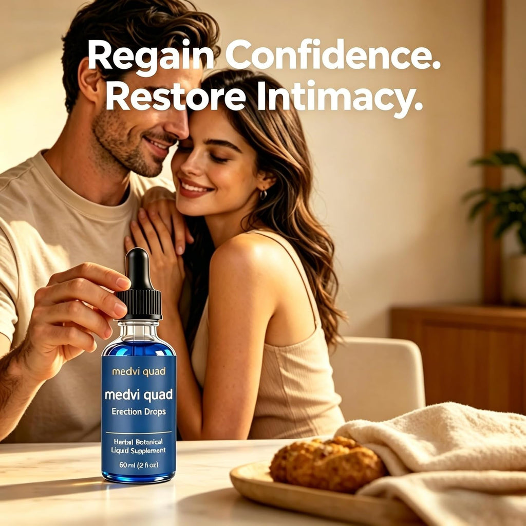 Erection Drops, Herbal Liquid Supplement with Macagun, Ginseng and Other Formula, Quick Absorption, Daily Energy & Performance Suppor, 60Ml