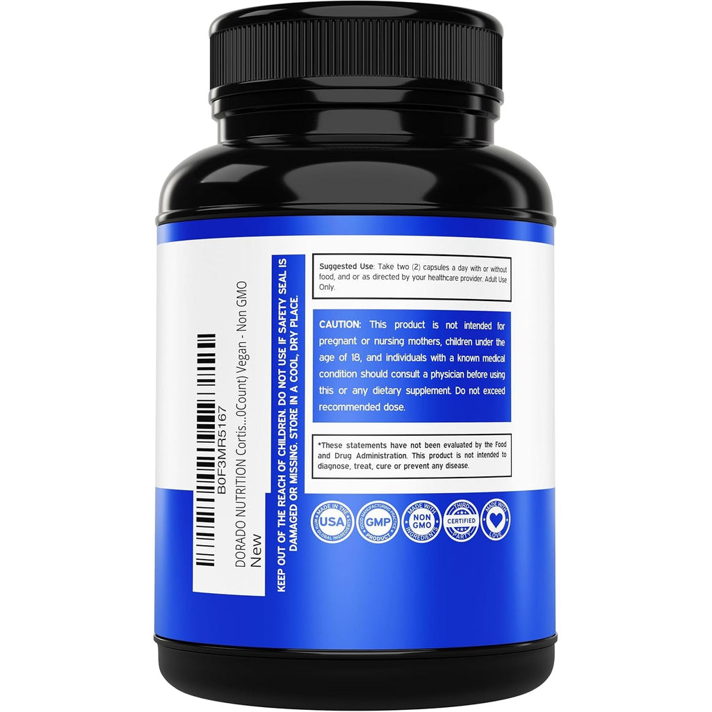Cortisol Supplements for Women & Men with 14 In1 Blend (Magnesium, Ashwagandha, L Theanine & More) Healthy Cortisol Balance & Calm Mood Support - Third Party Tested, Non GMO, USA Made - 60 Count