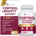 Migcopat 17-In-1 Cortisol Supplements for Women, 8322Mg with Collagen, Magnesium Glycinate, Ashwagandha, L-Theanine for Relaxation, Stress and Sleep Support, Cortisol Reducer for Women- 120 Capsules