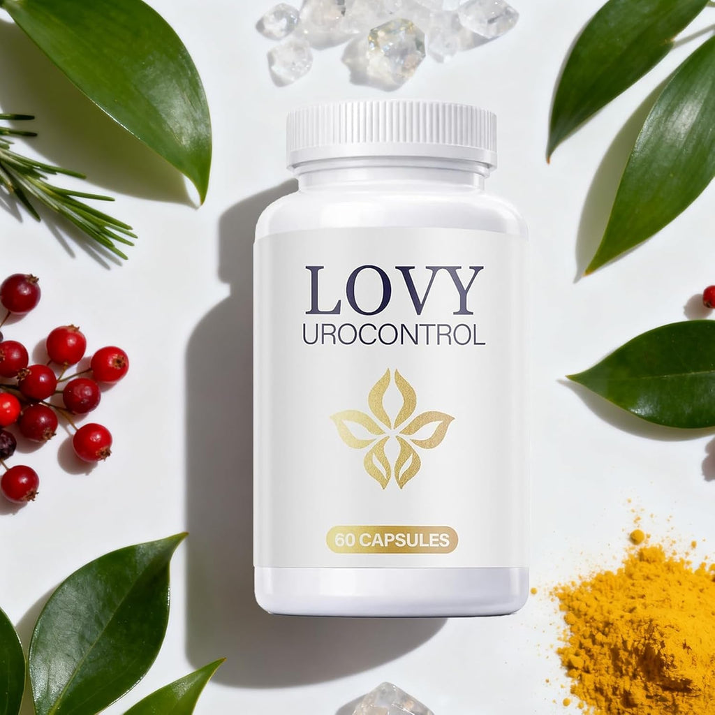 Lovy Urocontrol Capsules – Lovy Bladder Control Supplement with Magnesium, Cranberry & Pumpkin Seed, Herbal Blend for Men & Women, Non-Gmo & Gluten Free – 60 Capsules