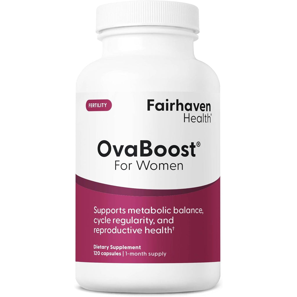 Fairhaven Health Ovaboost Fertility Supplements for Women | Conception for Her Support Ovulation & Egg Quality with Myo-Inositol & Folate | Prenatal Vitamin Natural Fertility Support | 120 Capsules