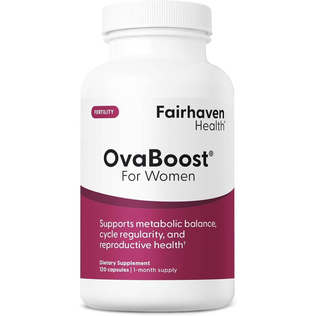 Fairhaven Health Ovaboost Fertility Supplements for Women | Conception for Her Support Ovulation & Egg Quality with Myo-Inositol & Folate | Prenatal Vitamin Natural Fertility Support | 120 Capsules