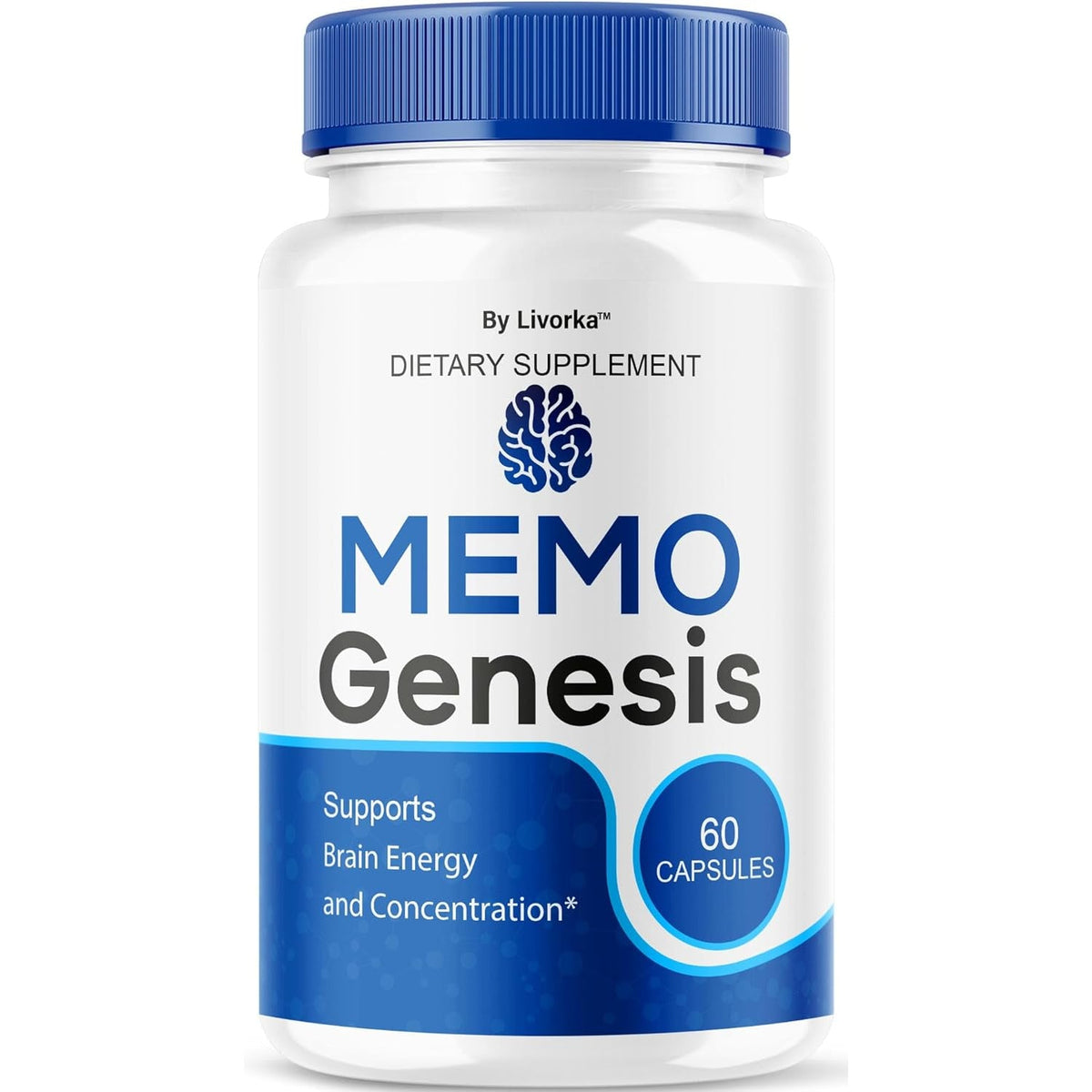 Memo Genesis Capsules - Original Memogenesis Brain Health Daily Support Pills Natural Advanced Formula Cognitive Health & Function to Help Maintain Clarity Focus, 60 Capsules for 1 Month
