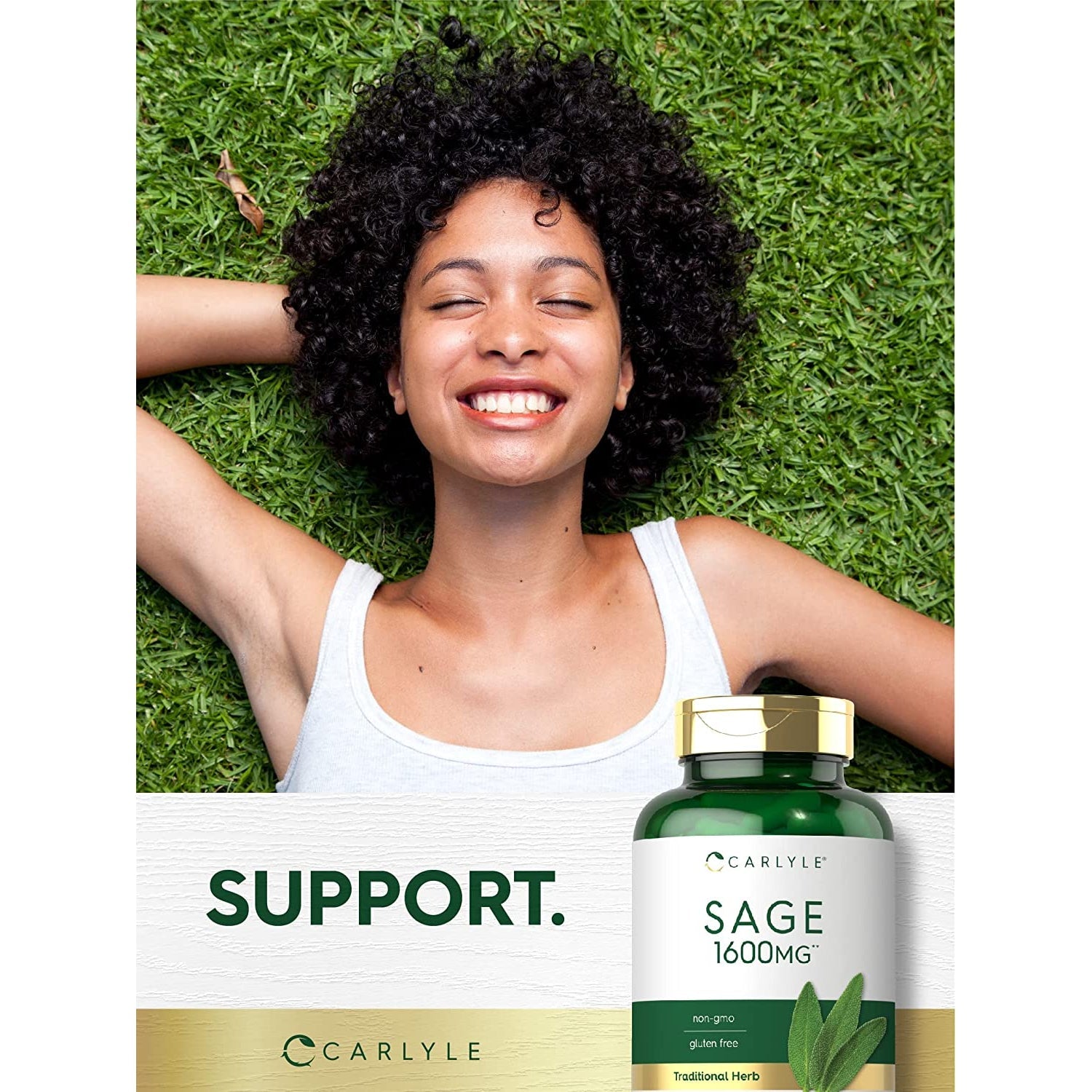 Carlyle Sage Supplement | 180 Capsules | High Potency | Non-Gmo, Gluten Free