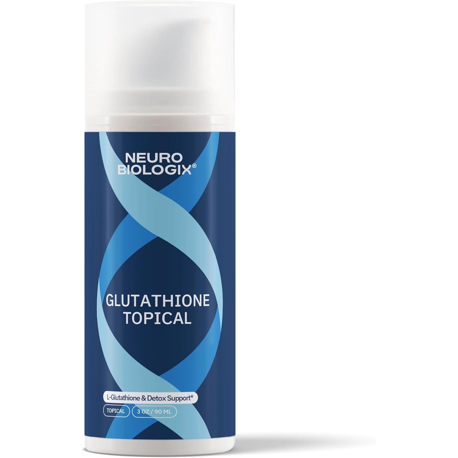 Neurobiologix Glutathione Topical Cream, Transdermal L-Glutathione with Vitamin E, B12, B3 & Folate, L-Carnosine, Essential Oils & Antioxidants, Immune & Cellular Wellness Support, 1.7 Oz Pump Bottle