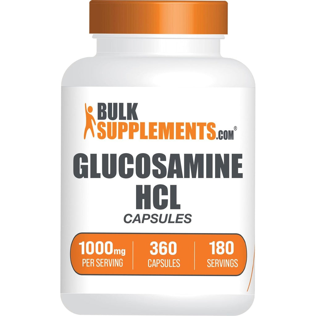Bulksupplements.Com Glucosamine Hcl Capsules - Glucosamine Supplement, Nutritional Supplement - Gluten Free, 2 Capsules per Serving, 360 Count (Pack of 1)