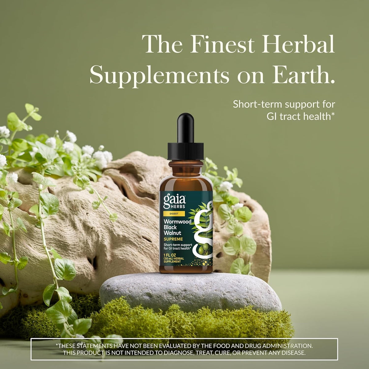 Gaia Herbs Wormwood Black Walnut Supreme - Digestive Support Supplement - Intestinal & Gut Health Support* - Ginger Root, Wormwood & Black Walnut - 1 Fl Oz Liquid Extract (30 Servings)