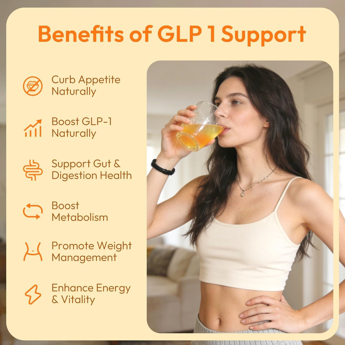 GLP-1 Supplement 15-In-1 Complex,Glp1 for Weight Loss GLP 1 Probiotic Powder for Control Appetite and Cravings,Appetite Suppressant,Metabolism Booster 30 Serving Packets