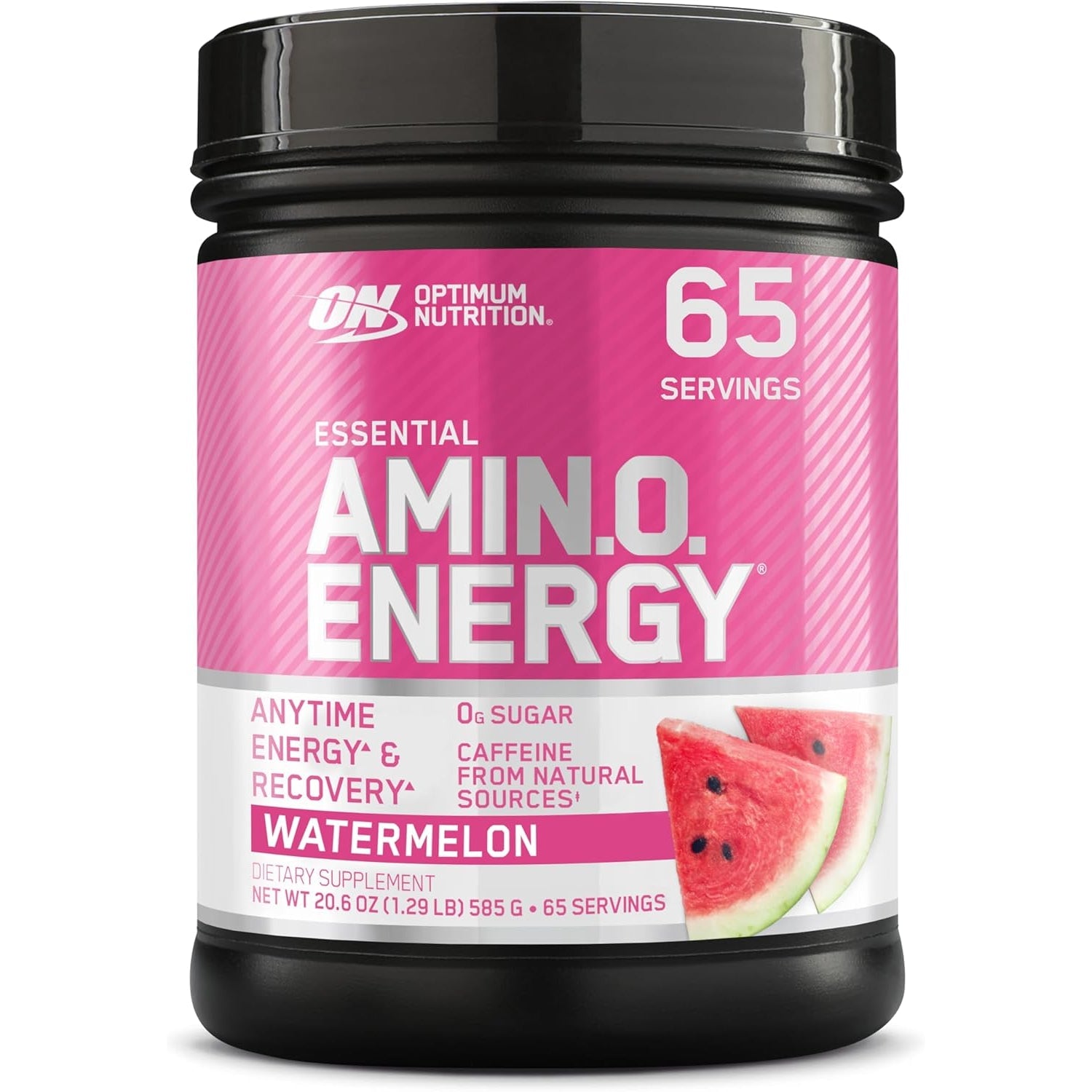 Optimum Nutrition Amino Energy - Pre Workout with Green Tea, BCAA, Amino Acids, Keto Friendly, Green Coffee Extract, Energy Powder - Watermelon, 65 Servings (Packaging May Vary)