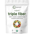 Micro Ingredients Organic Triple Fiber Powder, 2Lb | Natural Prebiotic to Support Digestive & Gut Health | Soluble, Easily Digestible | Unflavored, Vegan