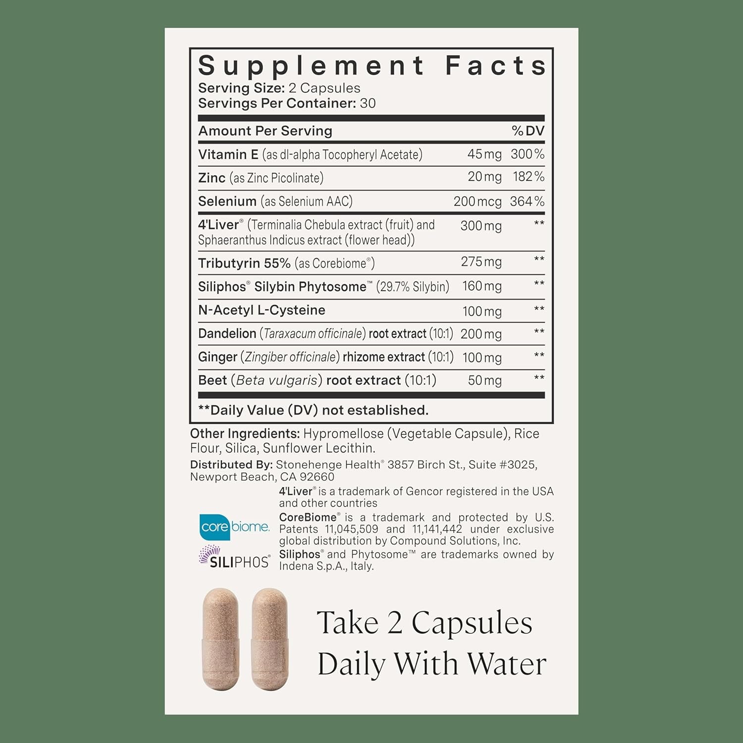 Stonehenge Health Dynamic Liver – Siliphos Milk Thistle Formula – Liver Support & Antioxidant Support, Gut-Liver Axis, Selenium, Zinc, Vitamin E, Ginger, Beetroot Extract, Non-Gmo, 60 Veg Caps