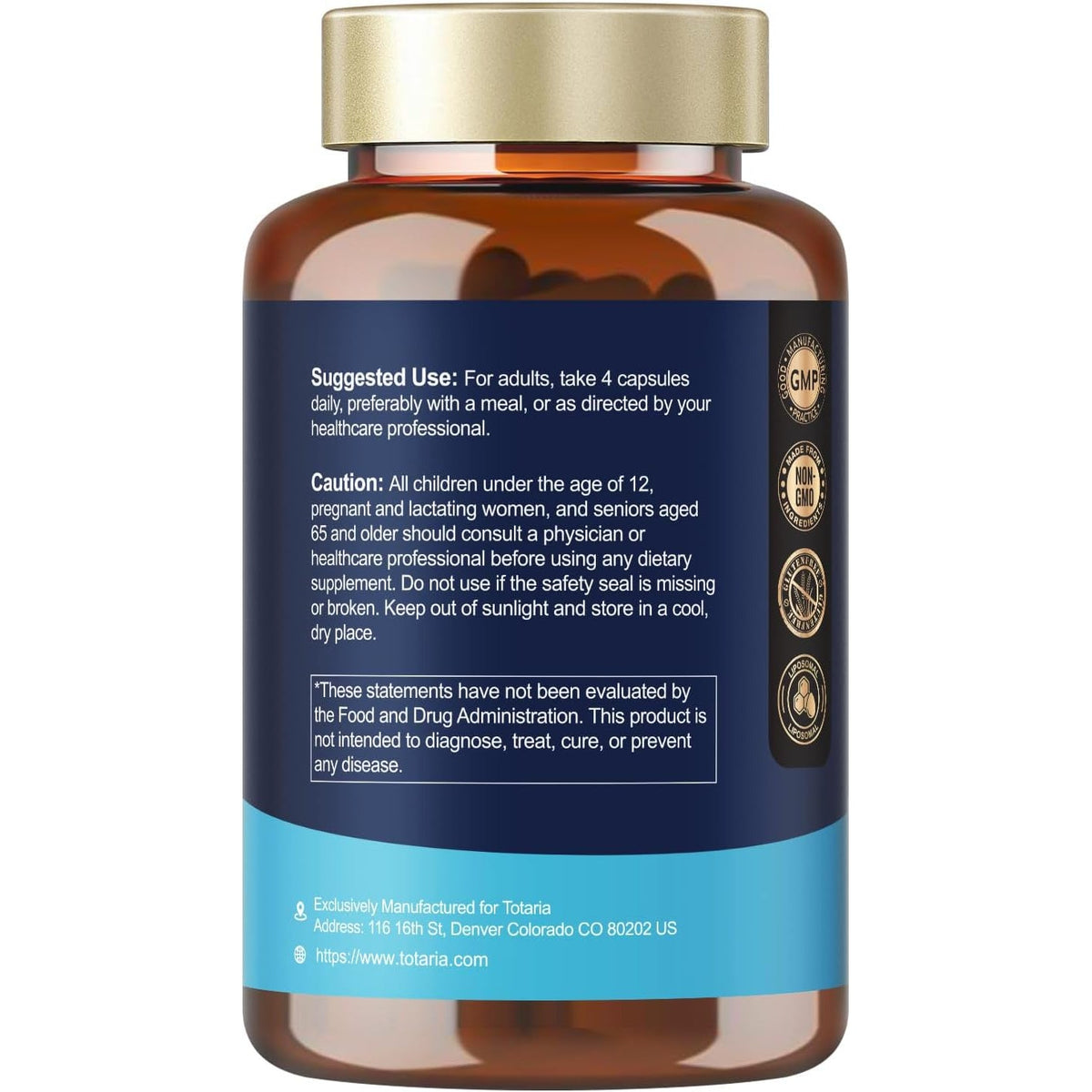 Totaria Liposomal Glucosamine Chondroitin MSM Collagen | 3000 MG | Joint Support Supplement Bone Health Support Flexibility & Cartilage Maintenance for Men & Woman Supplement, Non-Gmo