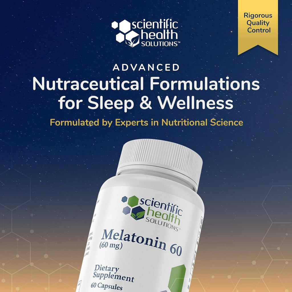 Melatonin 60Mg | High Dosage Melatonin in Easy-To-Swallow Capsules | Vegan, Non-Gmo & Gluten-Free | Us-Made Extra Strength (Single)
