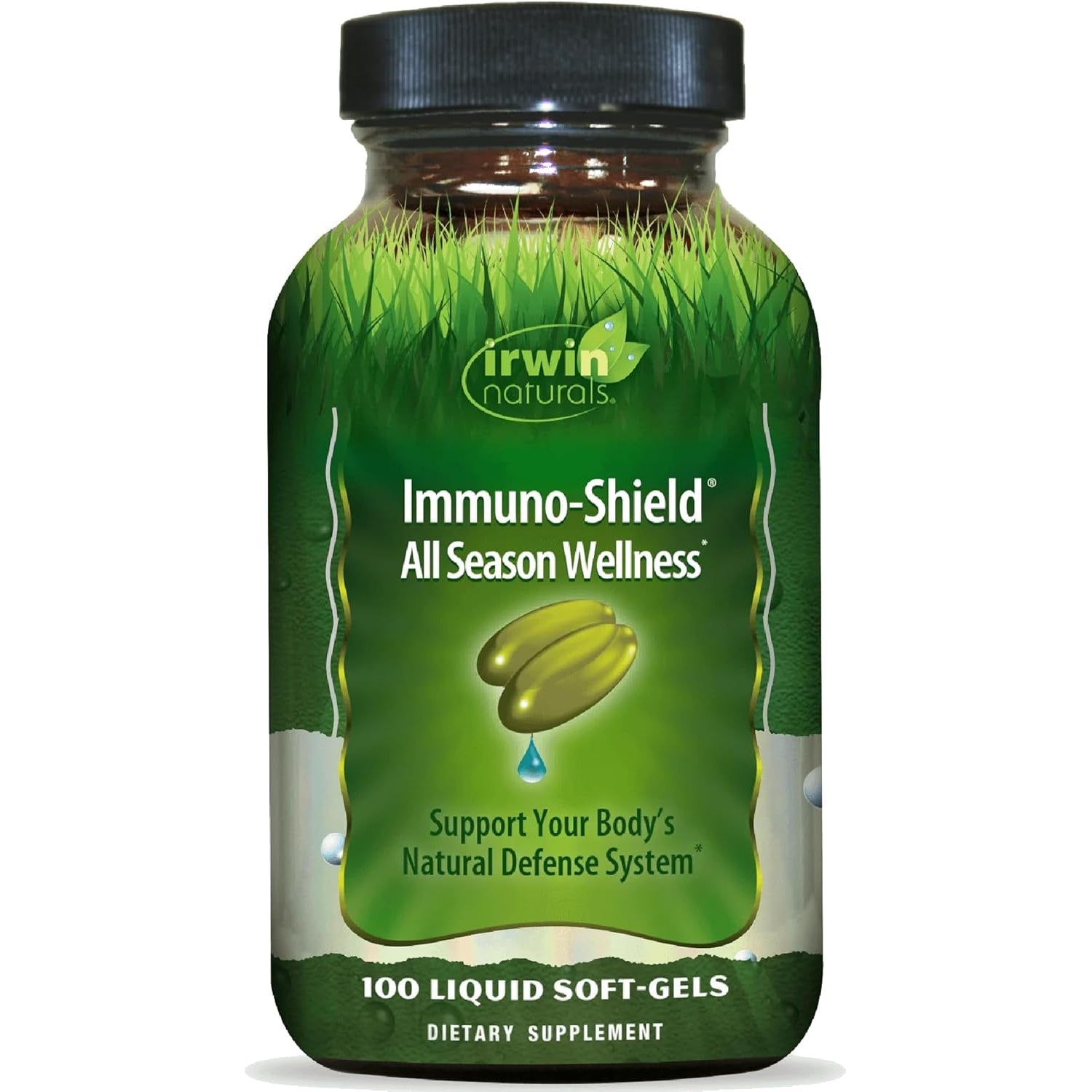 Irwin Naturals Immuno-Shield All Season Wellness - Promote Body'S Natural Defense System - Powerful Antioxidants and Immune Support Supplement for Men and Women - 100 Liquid Soft-Gels