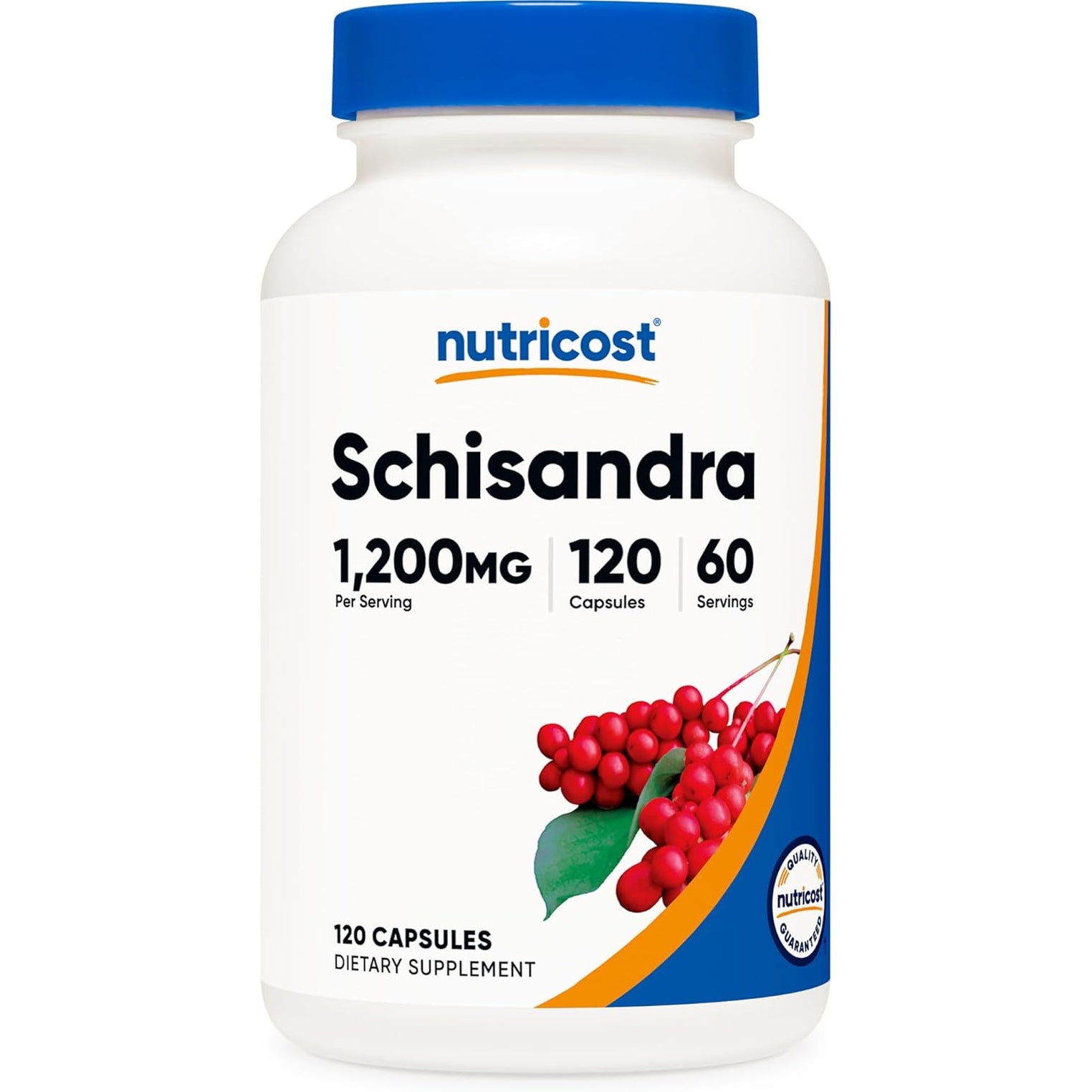 Nutricost Schisandra Supplement 1,200Mg per Serving, 120 Capsules for 60 Servings per Bottle - Berry Fruit Extract, Vegan, Gmo-Free, Gluten-Free