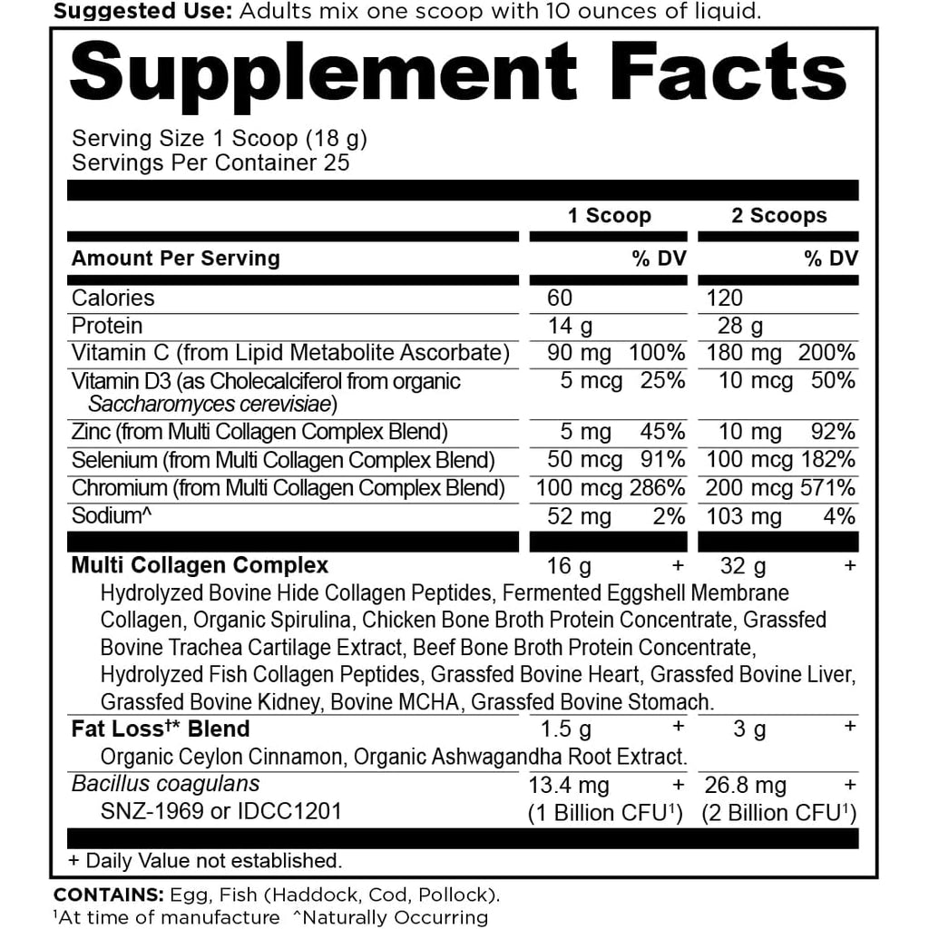 Ancient Nutrition Advanced Hydrolyzed Collagen Peptides Powder Protein Lean with Probiotics and Vitamin C, Cinnamon, for Women & Men, Supports Healthy Weight Management & Muscle Building, 25 Servings