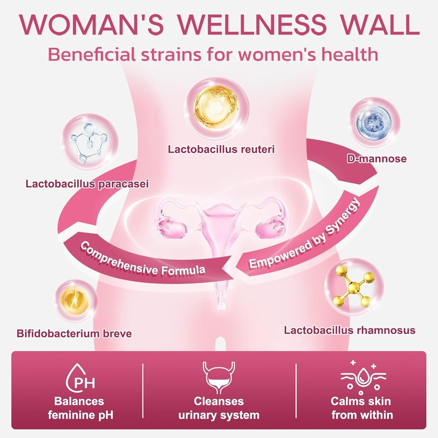 NATURE TARGET Probiotics for Women Probiotic Powder - 50 Billion Cfus, 13 Strains Supports for Digestive Vaginal Health, Bloating Relief, 30 Stick Packs