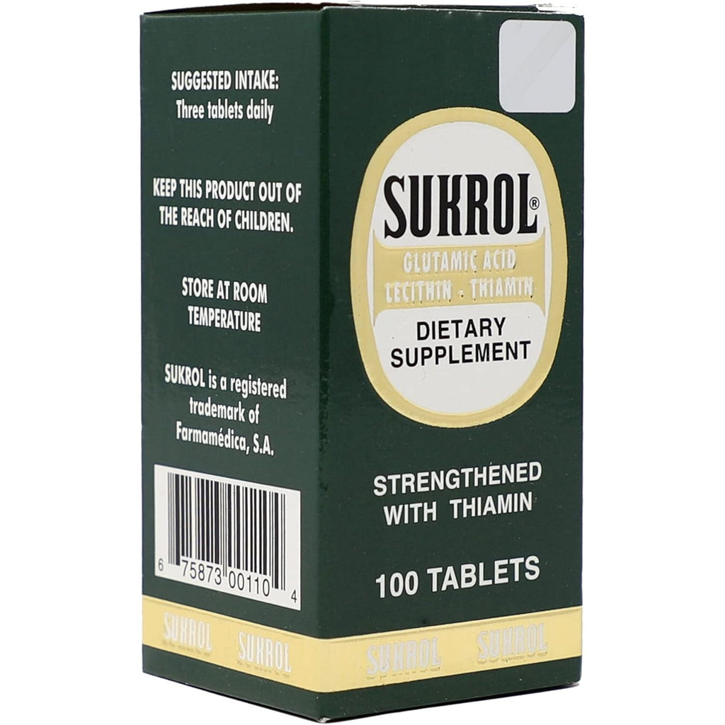 Sukrol, Vitamin, Improve Healthy Brain Function, 100 Tablets, Bottle