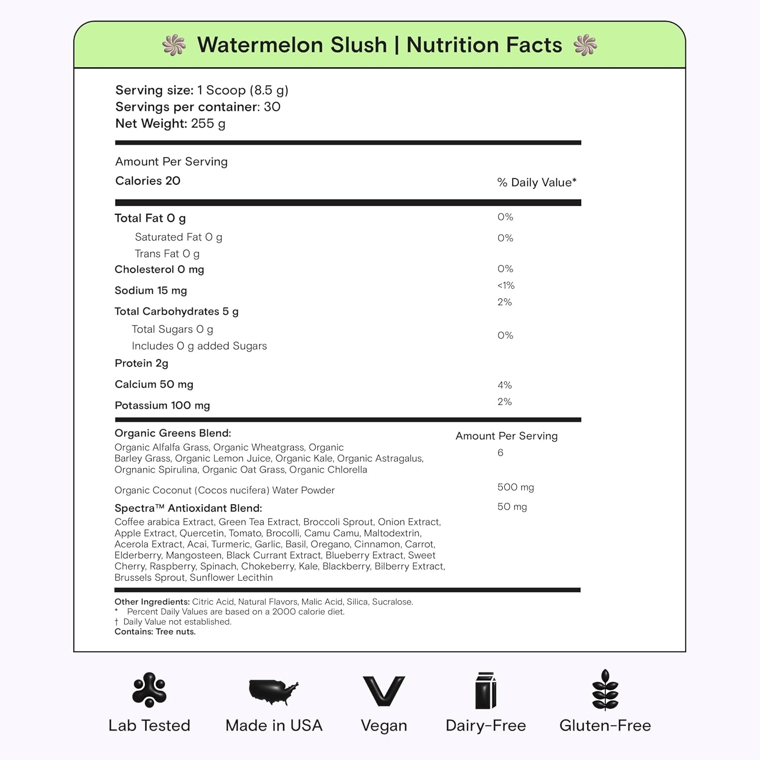 Kiala Nutrition Super Greens, Organic Greens Powder with Spirulina & Chlorella for Digestion, Gut Health, Immunity, Adaptogens, Energy, Gluten Free, Vegan, Sugar Free, Watermelon Slush, 30 Servings