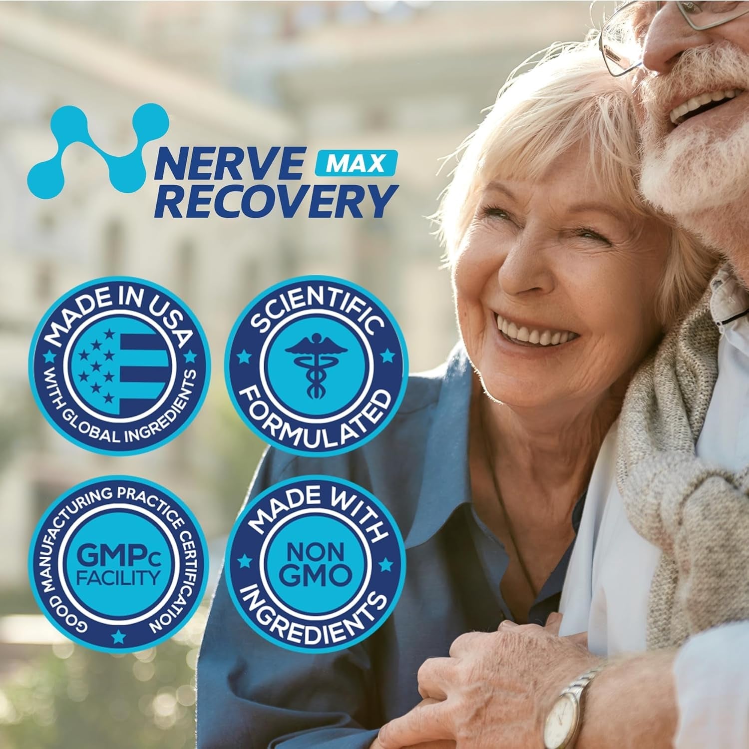 Non-Gmo Advanced Nerve Support Supplement with Vitamin D3 and Alpha Lipoic Acid for Nerve Protection and Restoration - Made in the USA - 30-Day Supply, 1 Bottle