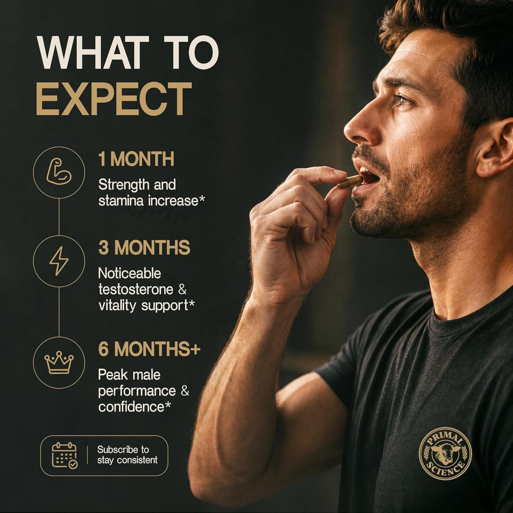 Beef Organ Supplement for Men 100% Grass Fed Beef Testicle, Prostate, Liver & Bone Matrix High Absorption with Black Pepper Non-Gmo, Hormone Free, Made in USA 90 Capsules
