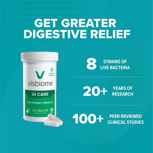 Visbiome® GI Care - High Potency Probiotic - 112.5 Billion CFU Live Probiotics, Original De Simone Formulation, Made in USA, 60 Capsules.
