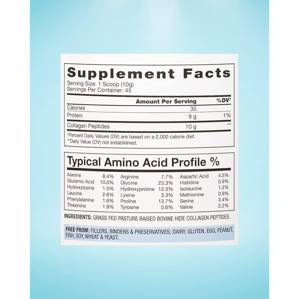 Biooptimal Collagen Peptides Powder - Grass-Fed, Pasture-Raised Hydrolyzed Protein Supplement for Skin, Hair, & Nails - Non-Gmo, Zero Sugar Daily Supplement for Men & Women (45 Servings)