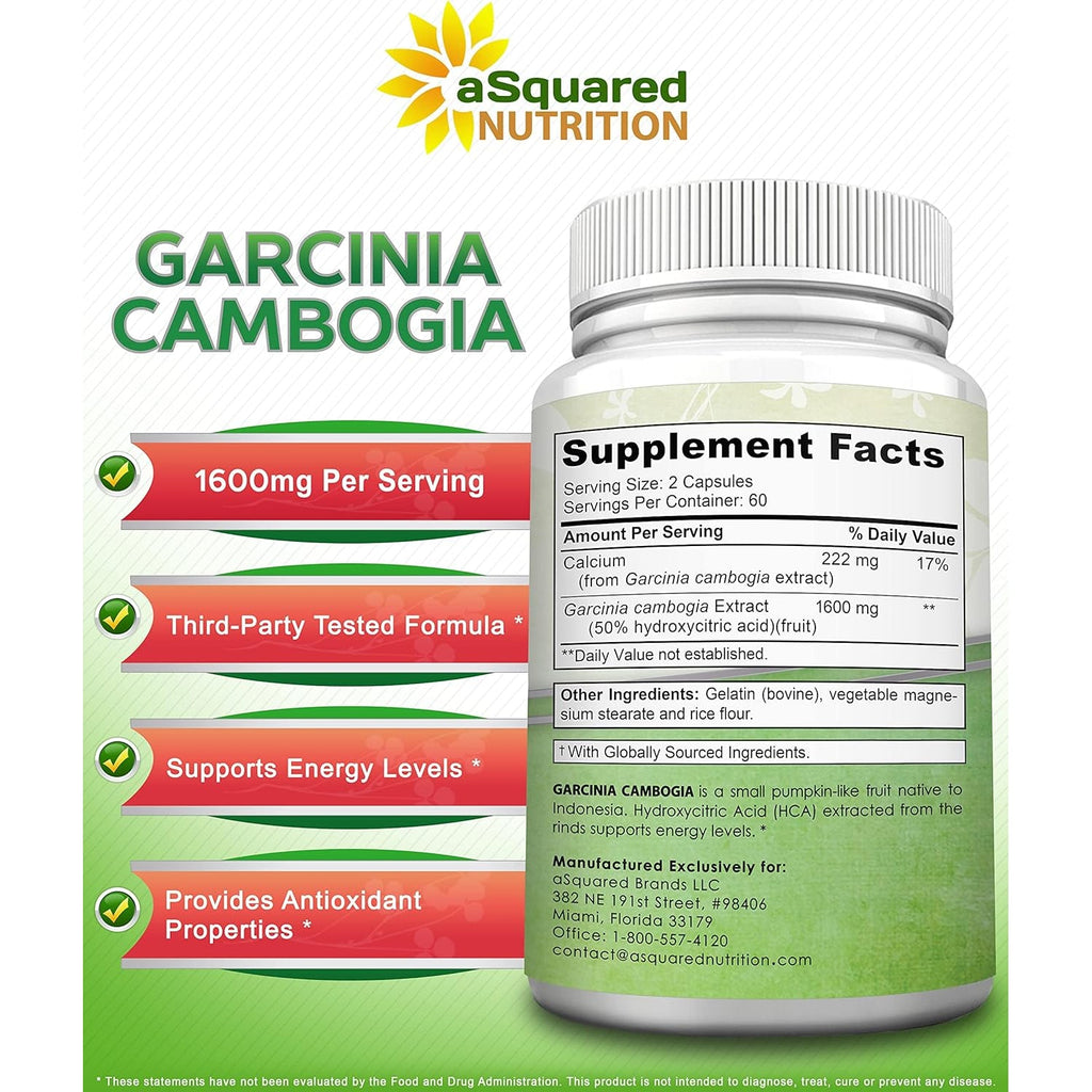 100% Pure Garcinia Cambogia Extract - 120 Capsules, Ultra High Strength HCA, Natural Weight Loss Diet Pills XT, Best Extreme Fat Burner Slim & Detox Max, Premium Blocker for Men & Women, Made in USA