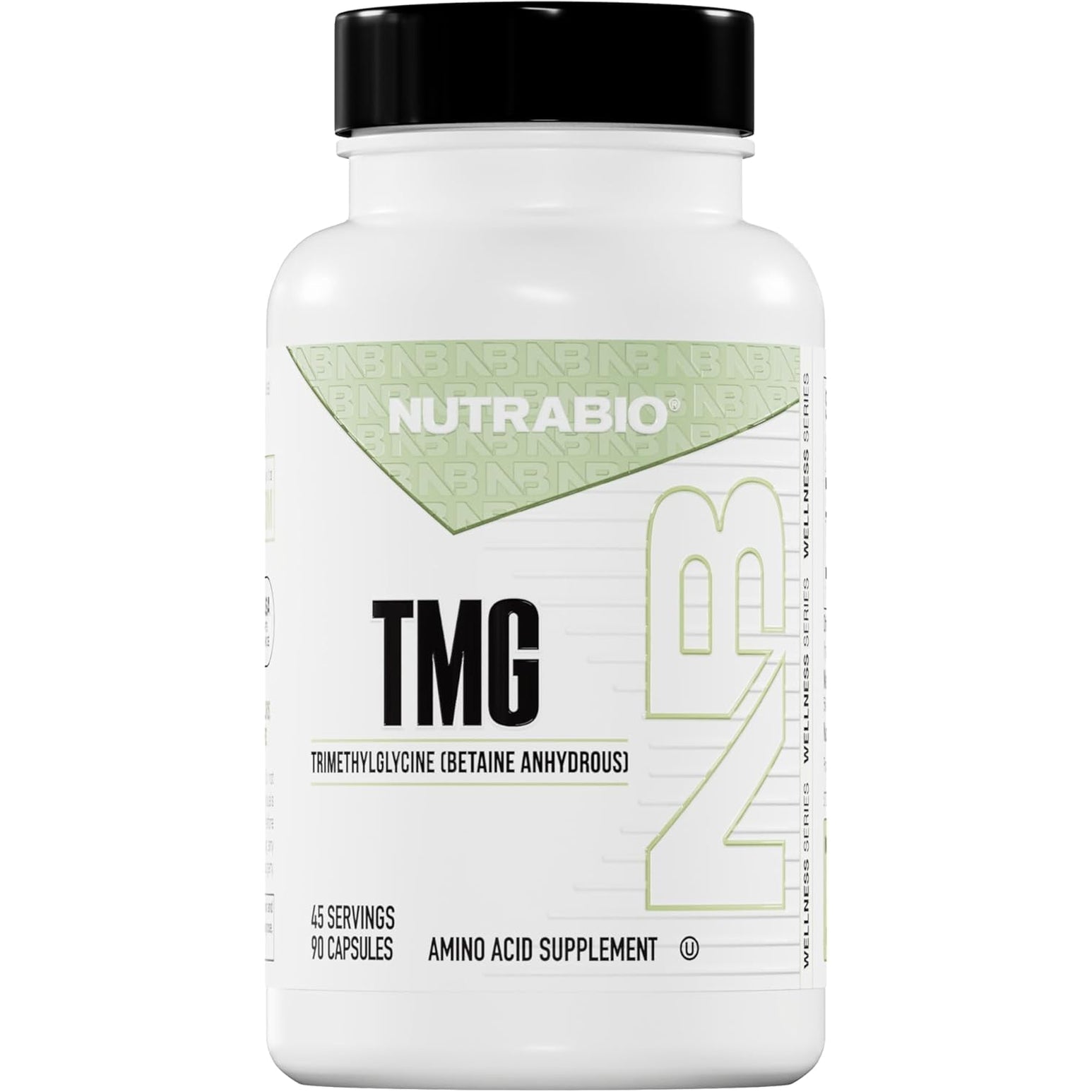 Nutrabio TMG Supplements Betaine Anhydrous 500Mg Capsules, Trimethylglycine Homocysteine Support