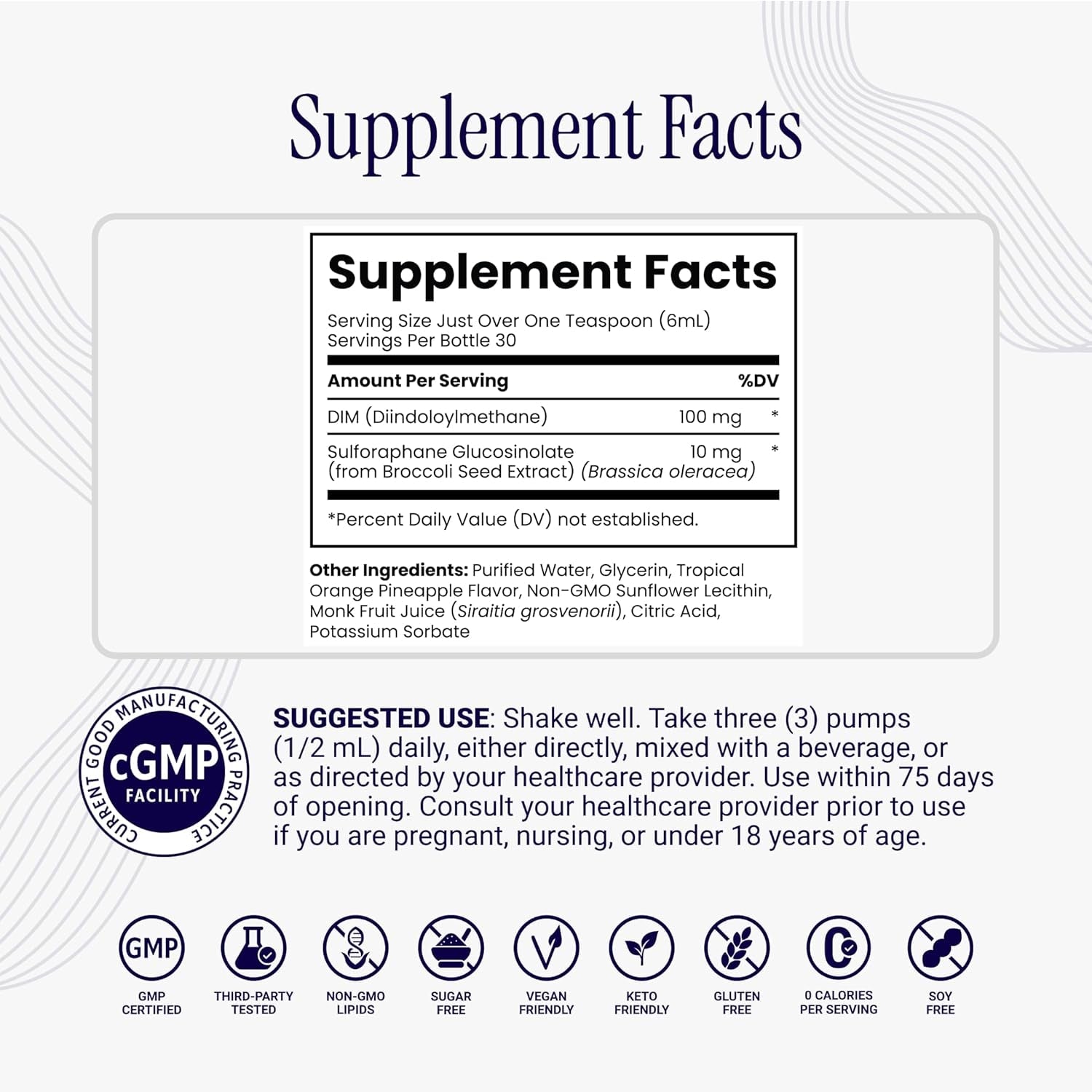 Rho Nutrition Liposomal DIM+ Liquid Supplement – Ultra High Absorption Diindolylmethane with Sulforaphane Glucosinolate – Supports Estrogen Metabolism, Hormone Balance & Detox Pathways – Men & Women