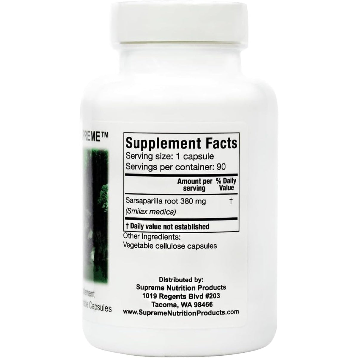 Supreme Nutrition Smilax Supreme, 90 Pure Sarsaparilla Vegetarian Capsules