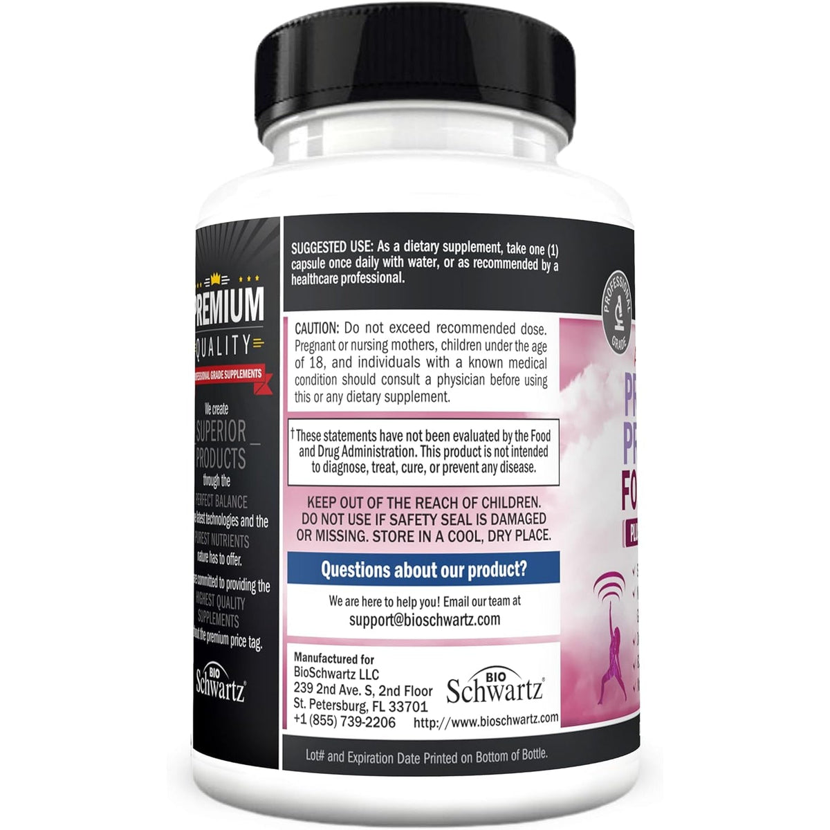 Prebiotics and Probiotics for Women - for Gut, Vaginal and Immune Health Support with Black Cohosh and Red Clover - Whole Food Digestive Enzymes Capsules, Lactobacillus Probiotic Supplement, 30 Count