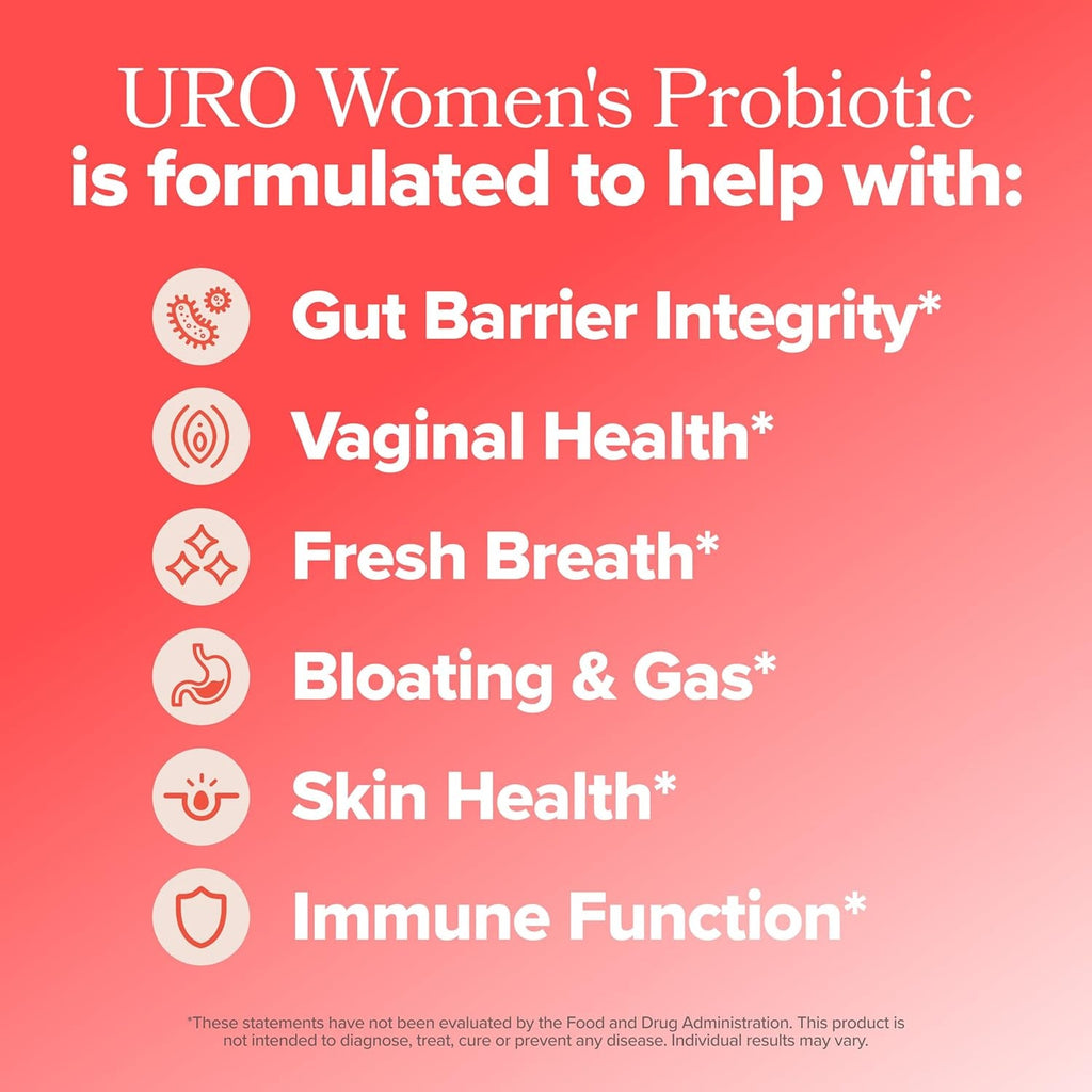 O Positiv URO Women’S Probiotic – All-In-One Probiotic for Women - Vaginal, Gut, Skin, and Oral Microbiome Health – 20B+ Cfus, Licorice Root, Dandelion – Non-Gmo, Vegan, Gluten-Free – 30 Capsules