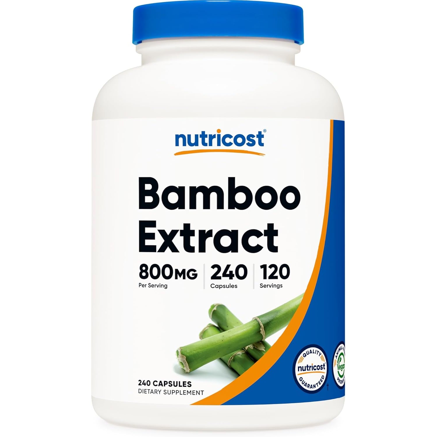 Nutricost Bamboo Extract, 400 Mg, 240 Capsules - Vegan, Gluten Free and Non-Gmo - 120 Servings with 800 Mg