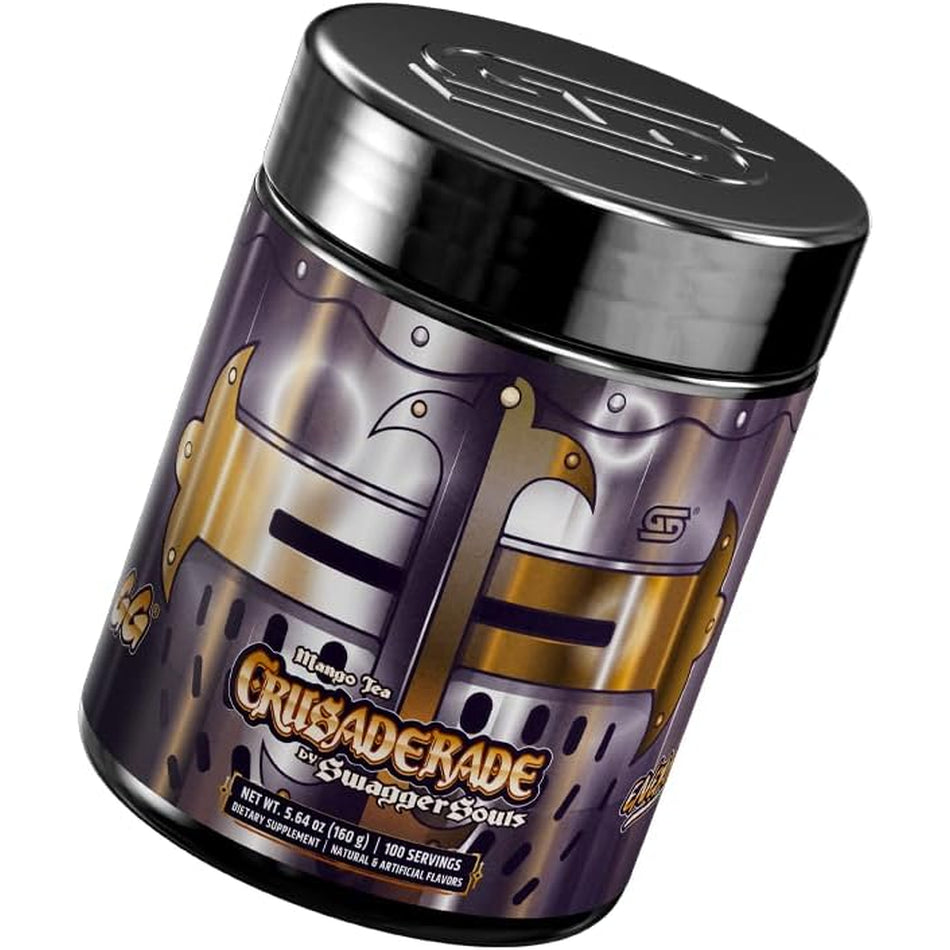 Gamer Supps GG Energy - Crusaderade by Swaggersouls (100 Servings) - Keto Friendly Gaming Energy and Nootropic Blend, Sugar Free + Caffeine + Vitamins + Immune Support, Powder Drink