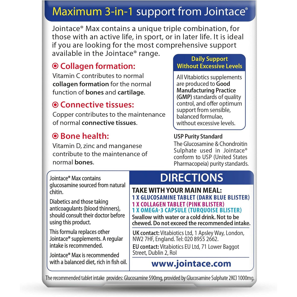 Vitabiotics Jointace Max Tablets - 84 Tablets