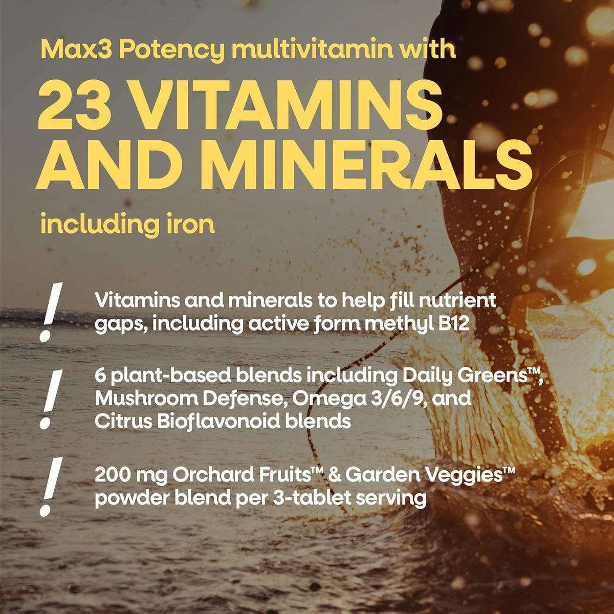 Nature'S Way Alive! Max3 Potency Daily Multivitamin with Iron, High Potency Adult Multivitamins to Support Cellular Energy Metabolism, Heart, and Muscle Function* for Women & Men, 90 Tablets