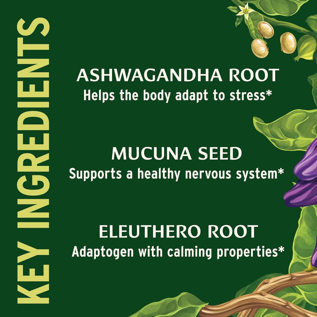 Banyan Botanicals Organic Adrenal Nourish - Cortisol Support & Stress Relief Supplement - Natural Energy & Fatigue Support with Ashwagandha & Adaptogens - 90 Tablets - Non-Gmo, Vegan*